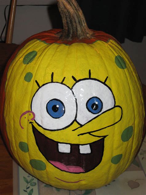 pumpkin carving spongebob|More.